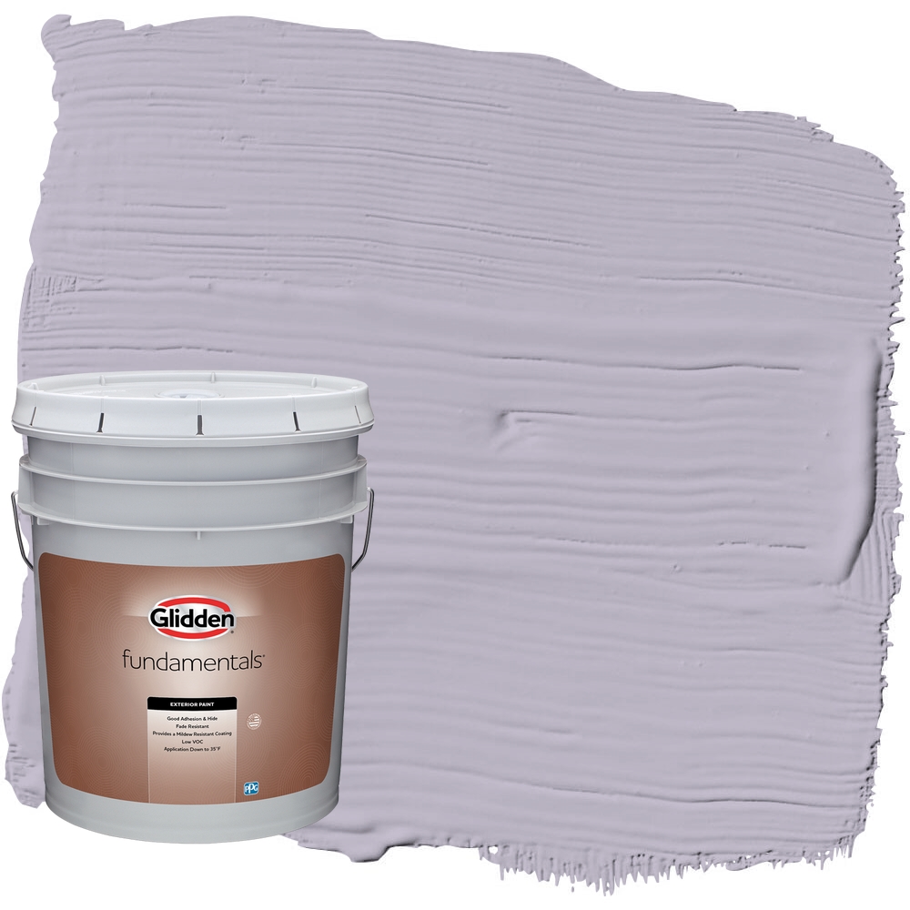Glidden Fundamentals Exterior Paint Cloudberry / Purple, Satin, 5 Gallons