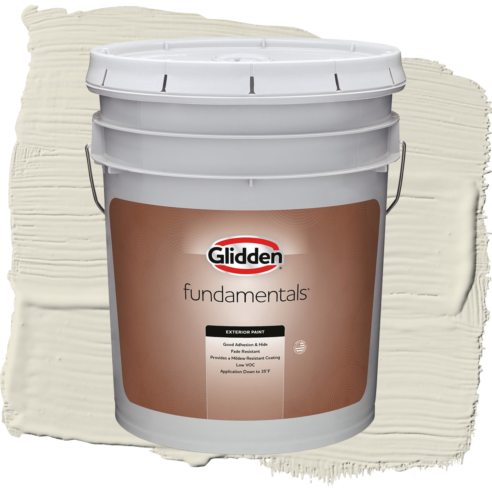 Glidden Fundamentals Cocoon / Grey, Semi-Gloss Exterior Paint, 5 Gallon