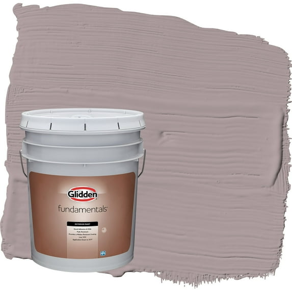 Glidden Fundamentals Coffee Custard / Purple Flat Exterior Paint, 5 Gallon