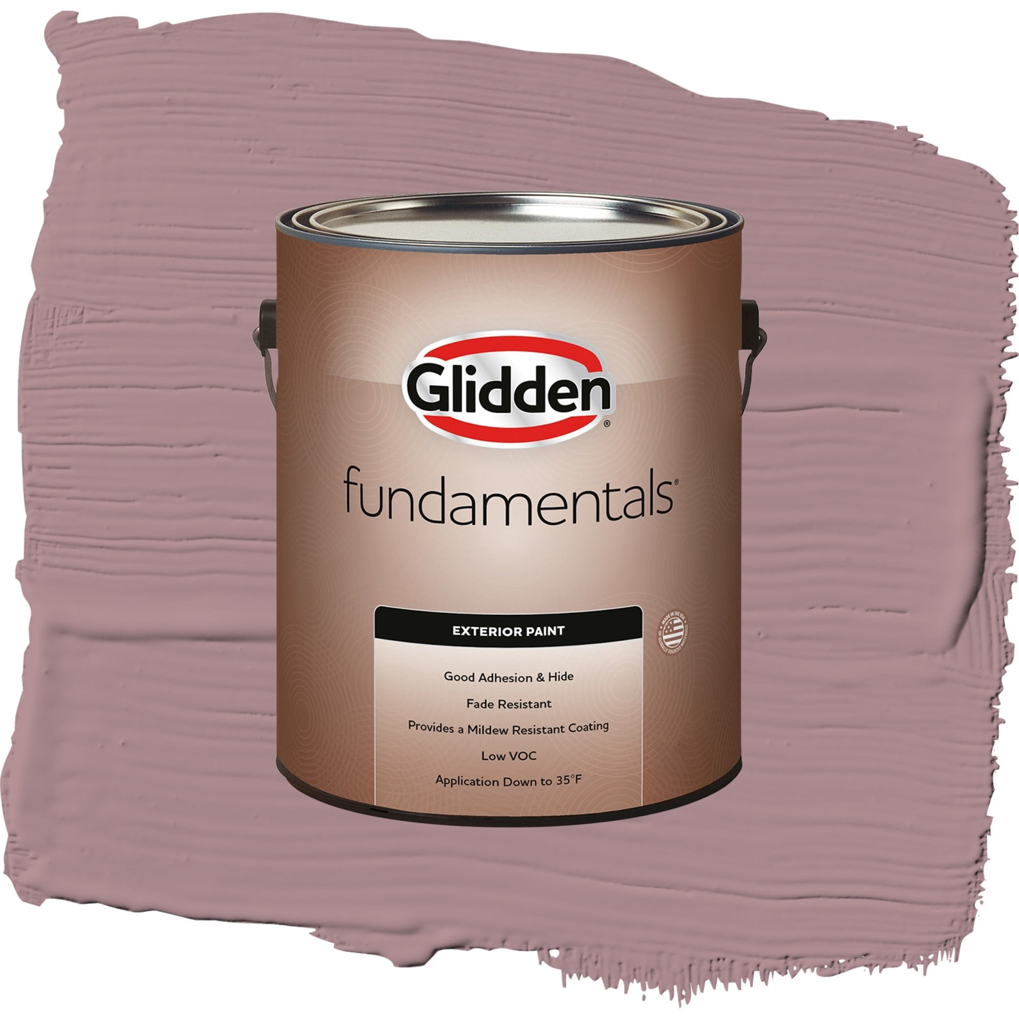 Glidden Fundamentals Coffee Rose / Purple, Satin Exterior Paint, 1 Gallon