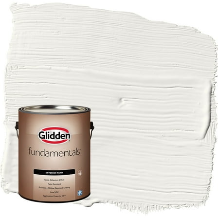 Glidden Fundamentals Commercial White / White Flat Exterior Paint, 1 Gallon