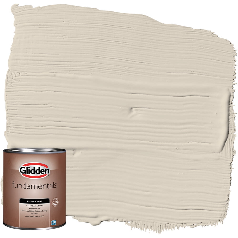 Glidden Fundamentals Exterior Paint Cool Concrete / Beige, Flat, 1