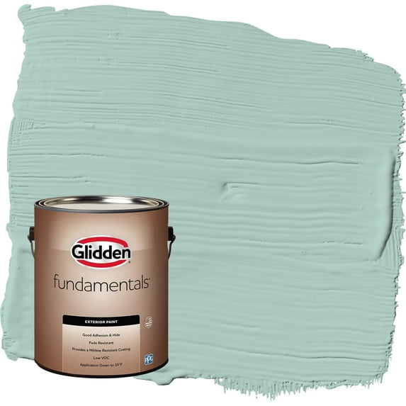 Glidden Fundamentals Copenhagen / Green Semi-Gloss Exterior Paint, 1 Gallon