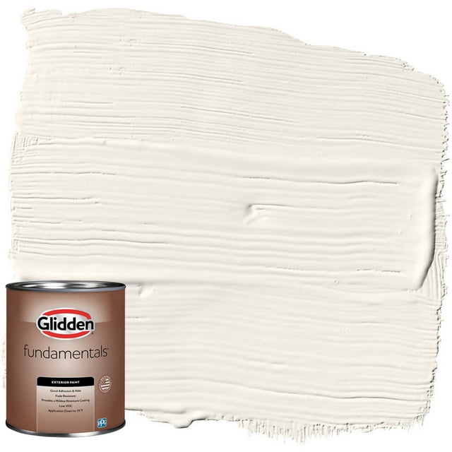 Glidden Fundamentals Exterior Paint Cow's Milk / Off White, Flat, 1 Quart