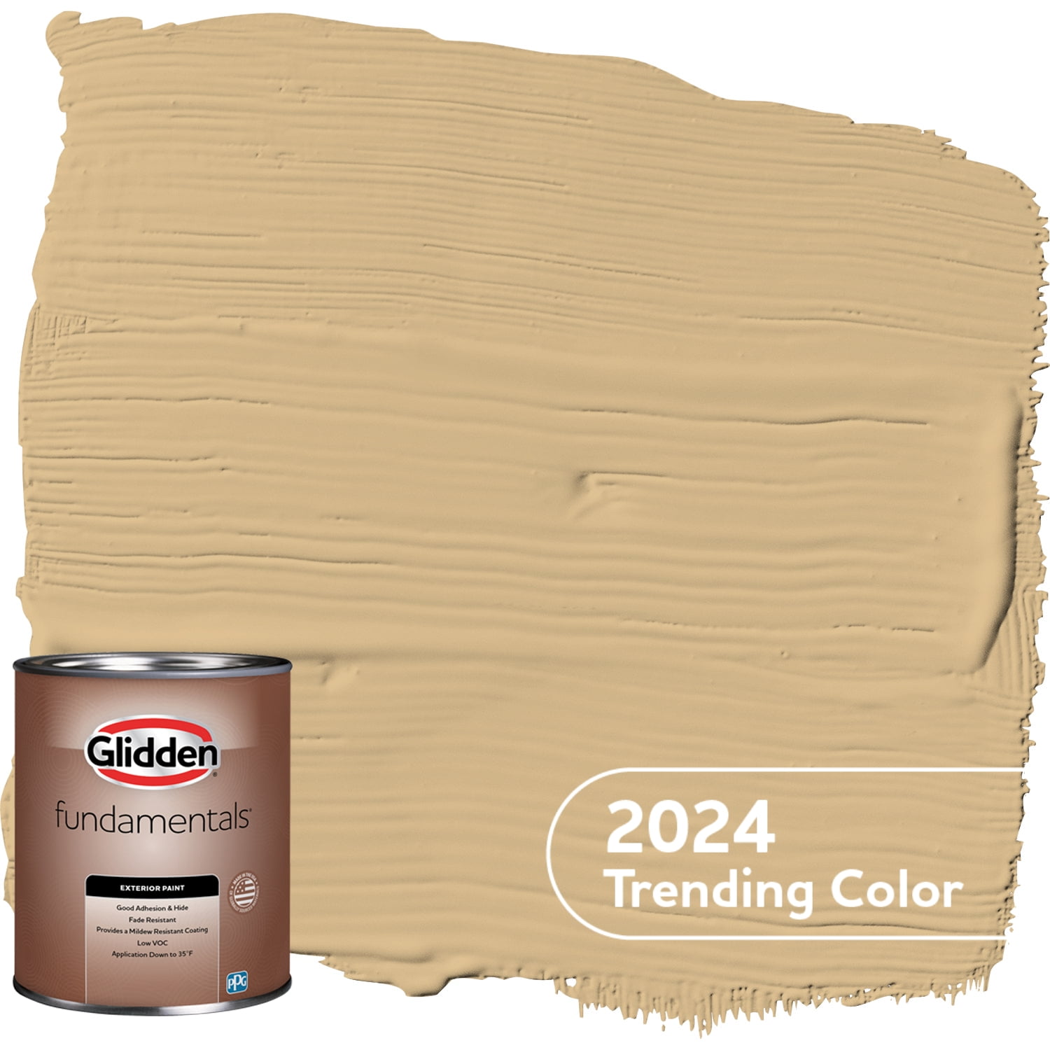 Glidden Fundamentals Exterior Paint Craftsman Gold / Yellow, Flat, 1