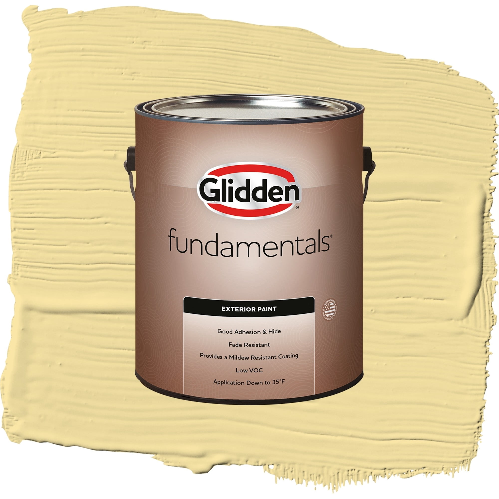Glidden Fundamentals Demeter / Yellow, Semi-Gloss Exterior Paint, 1 Gallon