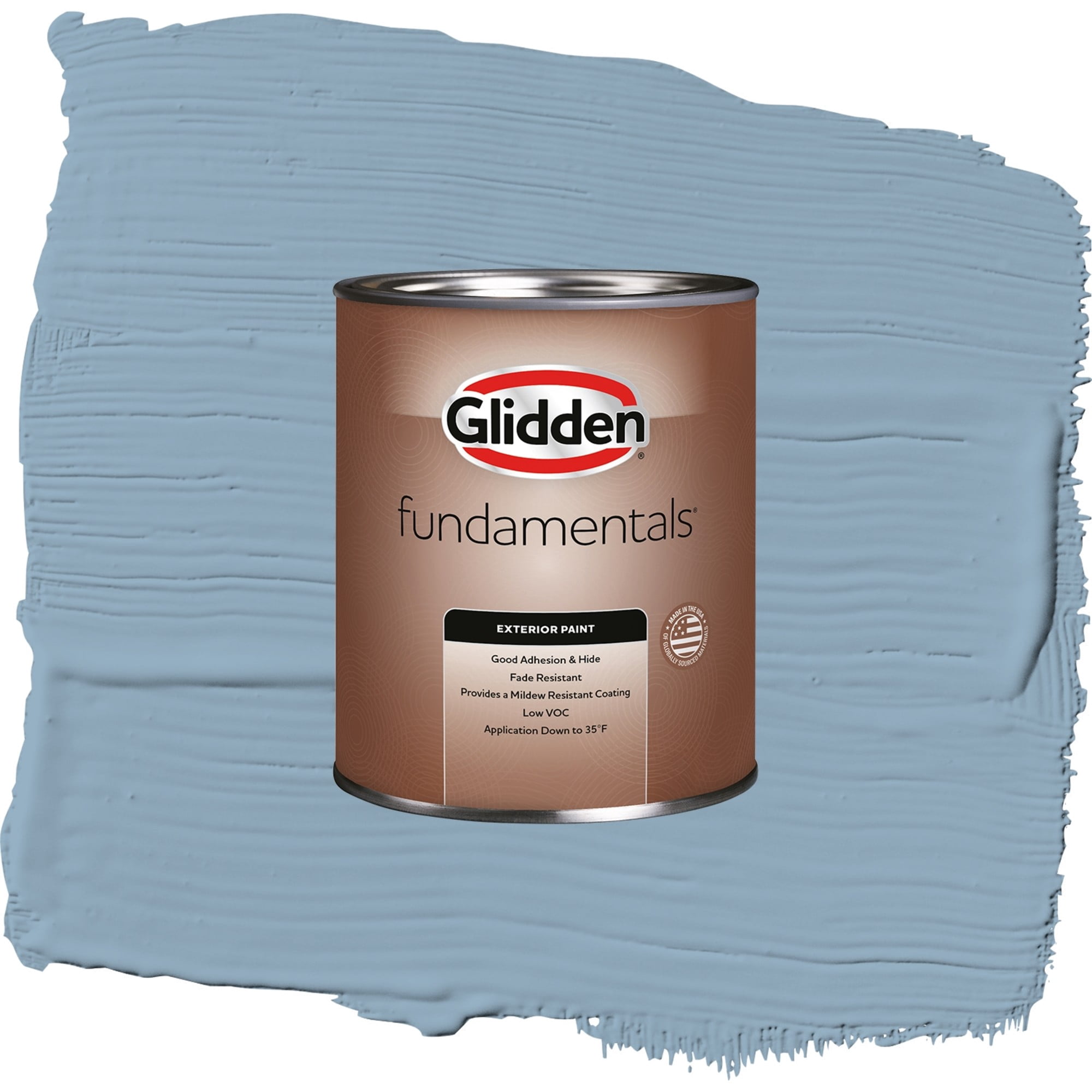Glidden Fundamentals Dresden Dream Satin Exterior Paint and Primer, 1 Quart