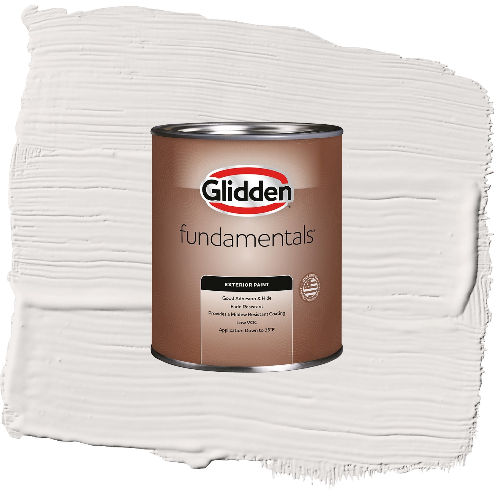 Glidden Fundamentals Dusky Dawn / Grey, Flat Exterior Paint, 1 Quart