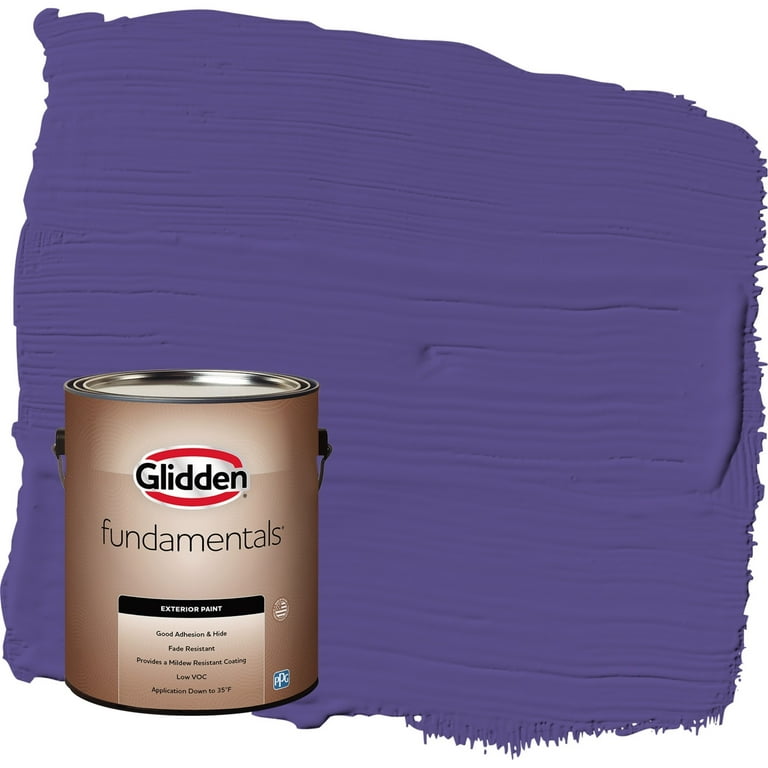 Glidden Fundamentals Eggplant / Purple Flat Exterior Paint, 1