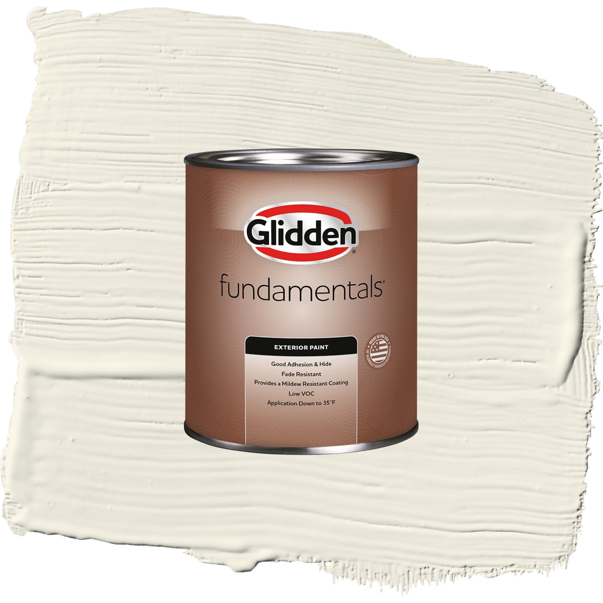 Glidden Fundamentals Enduring Ice / Beige, Semi-Gloss Exterior Paint, 1 Quart