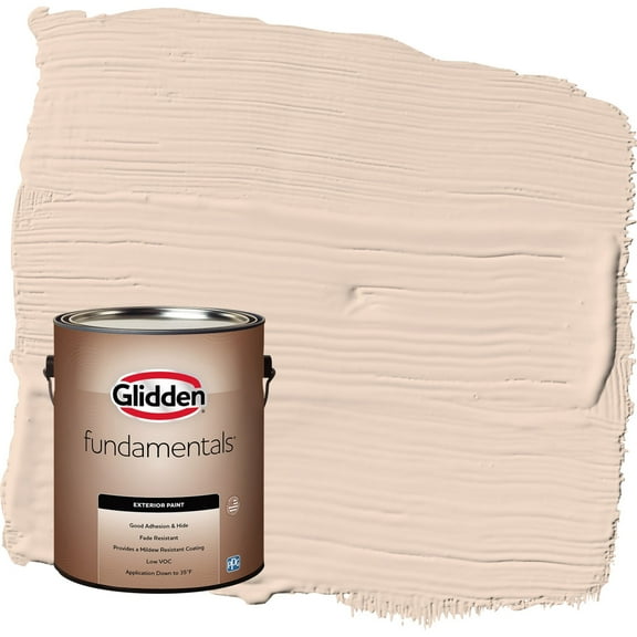 Glidden Fundamentals Enjoy / Orange Flat Exterior Paint, 1 Gallon