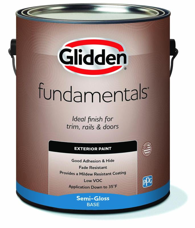 Glidden Fundamentals Exterior Paint Enjoy, Semi Gloss, 1 Quart