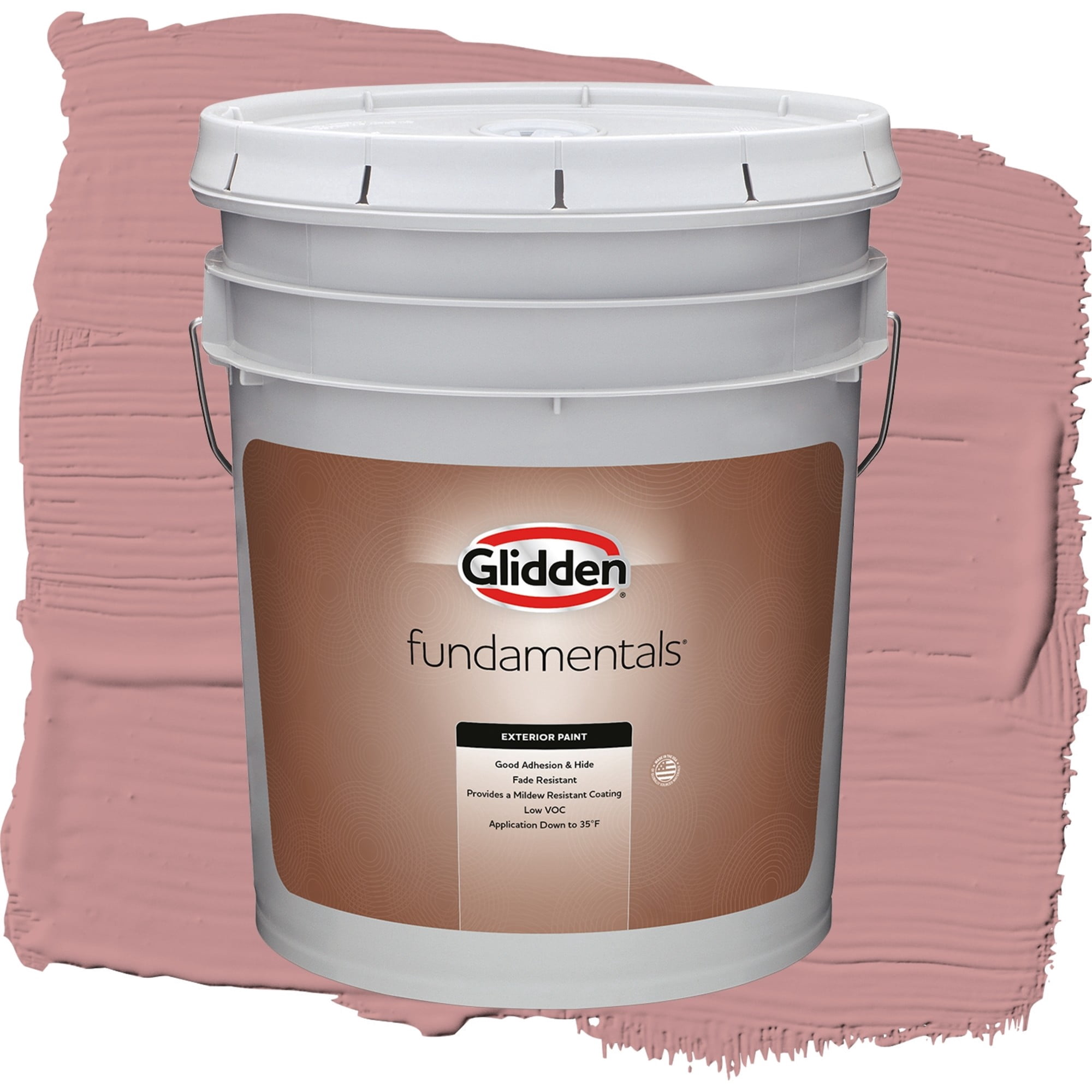 Glidden Fundamentals Floral Tapestry Semi Gloss Exterior Paint and Primer, 5 Gallons