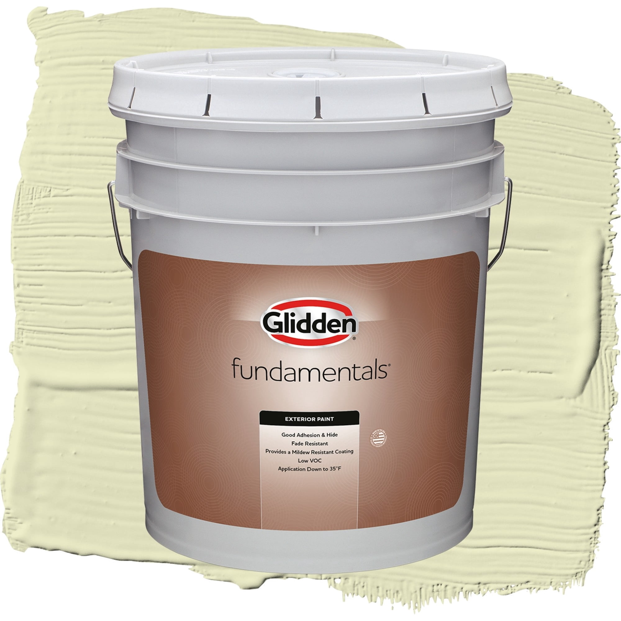 Glidden Fundamentals Forgive Quickly / Green, Flat Exterior Paint, 5 Gallon