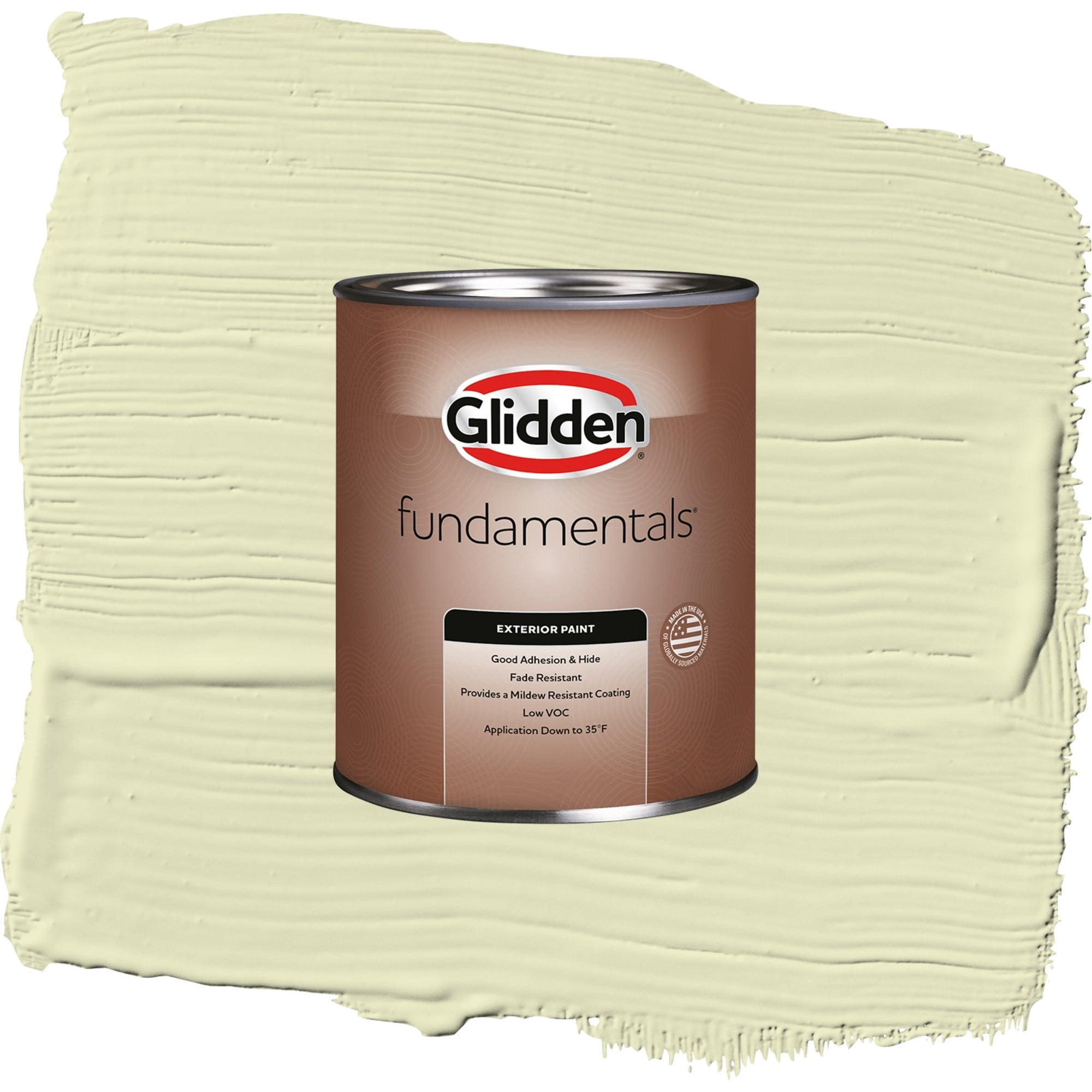 Glidden Fundamentals Forgive Quickly / Green, Satin Exterior Paint, 1 Quart
