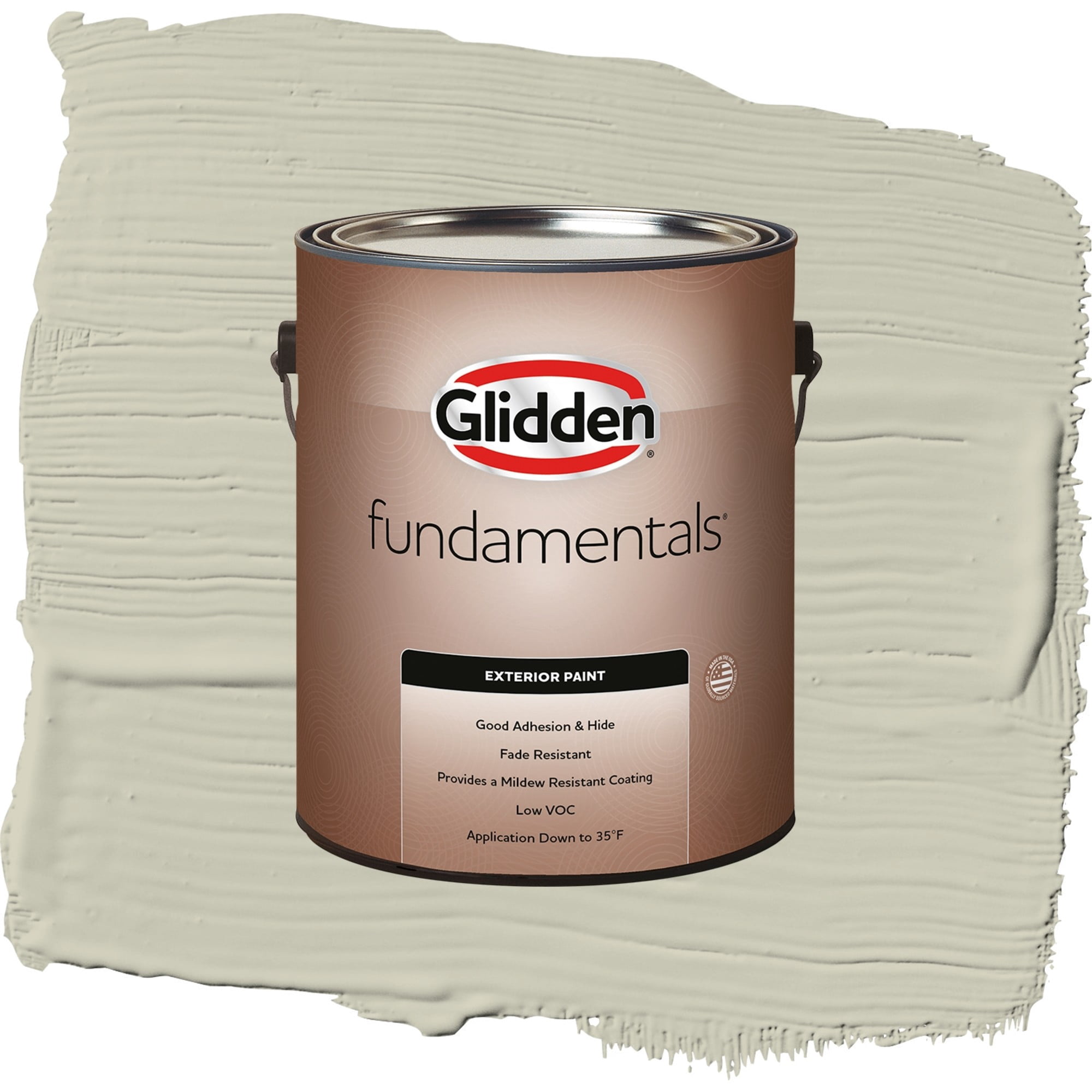 Glidden Fundamentals French Gray Linen / Grey, Satin Exterior Paint, 1 Gallon