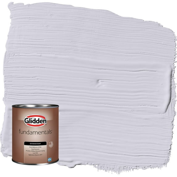 Glidden Fundamentals Frosted Lilac / Purple Flat Exterior Paint, 1 Quart