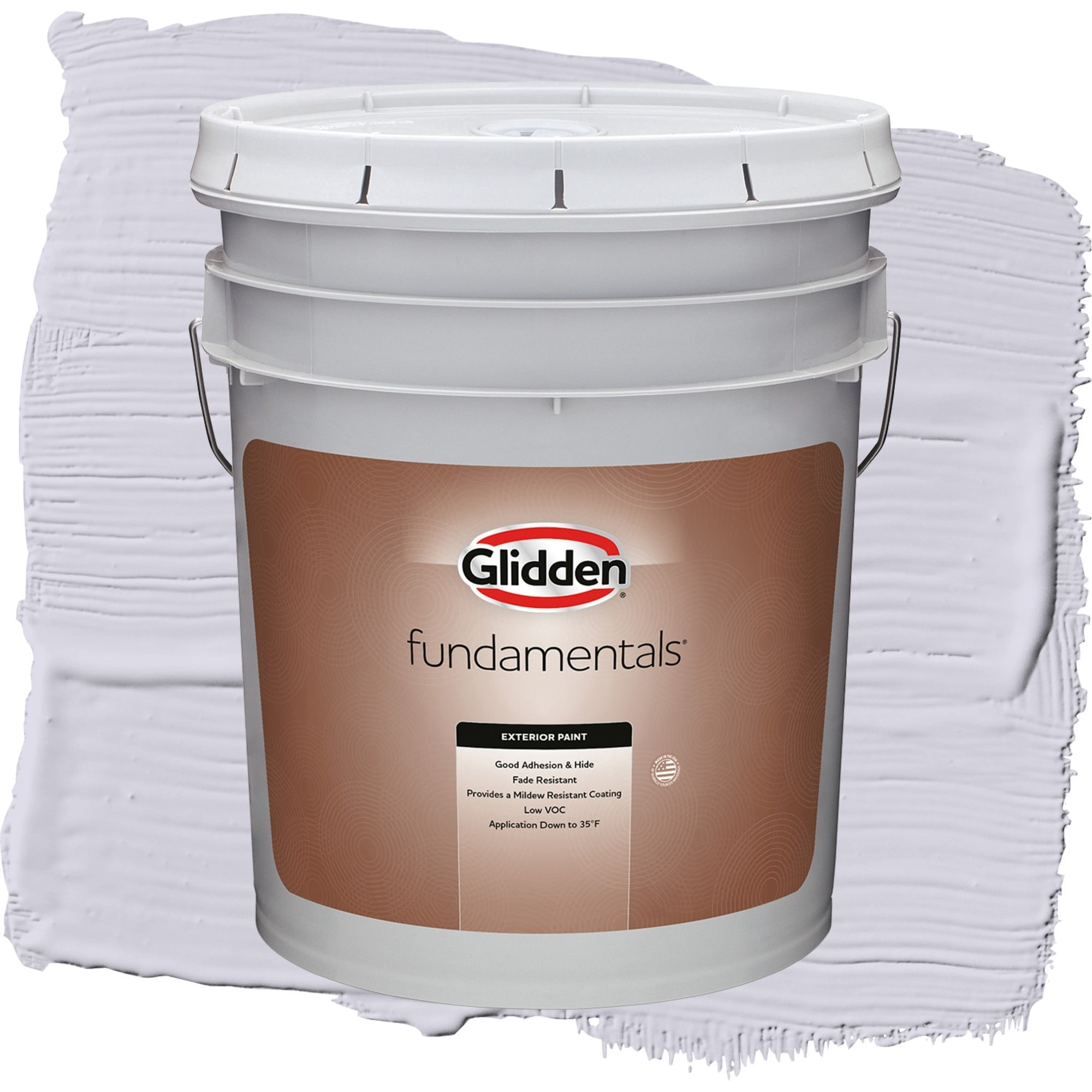 Glidden Fundamentals Frosted Lilac / Purple, Satin Exterior Paint, 5 Gallon