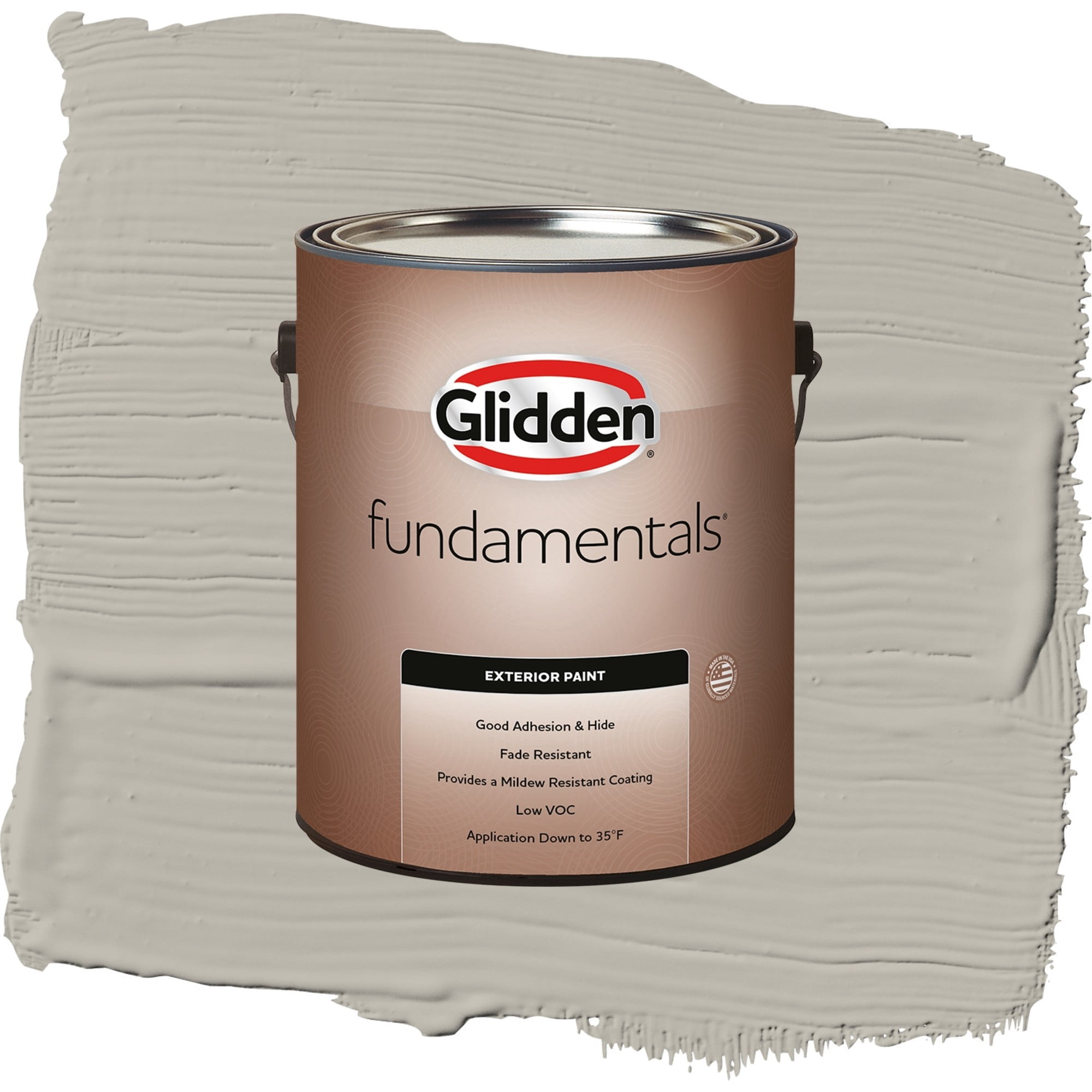 Glidden Fundamentals Ghost Writer / Beige, Satin Exterior Paint, 1 Gallon