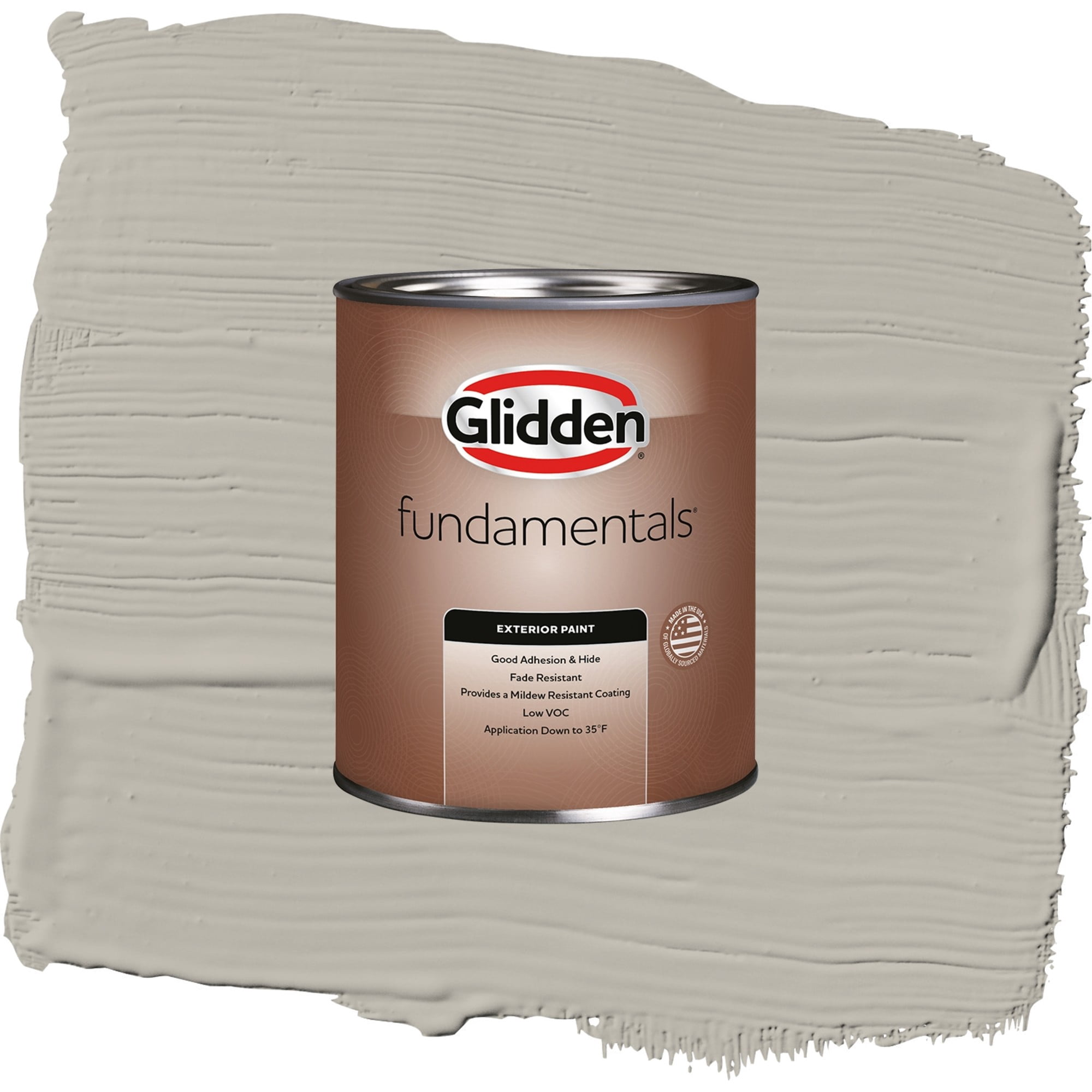 Glidden Fundamentals Ghost Writer / Beige, Semi-Gloss Exterior Paint, 1 Quart