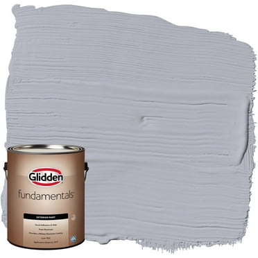 Glidden Fundamentals Exterior Paint Glistening Gray / Grey, Flat, 1 Gallon