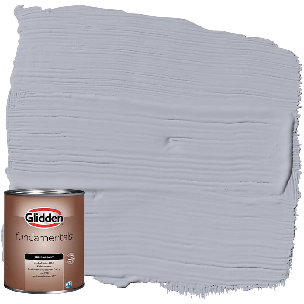 Glidden Fundamentals Exterior Paint Glistening Gray / Grey, Flat, 1 Quart - Walmart.com