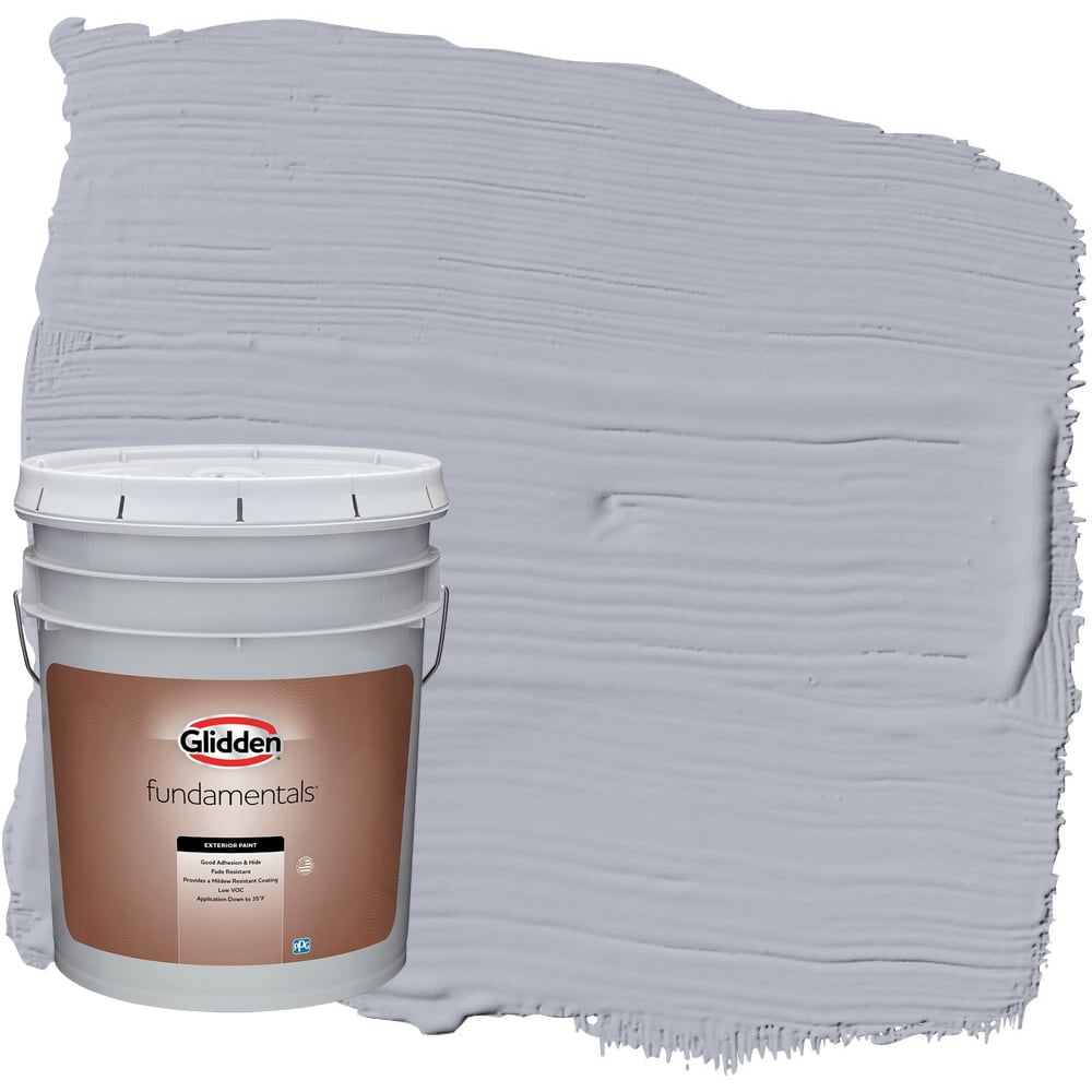 Glidden Fundamentals Exterior Paint Glistening Gray / Grey, SemiGloss