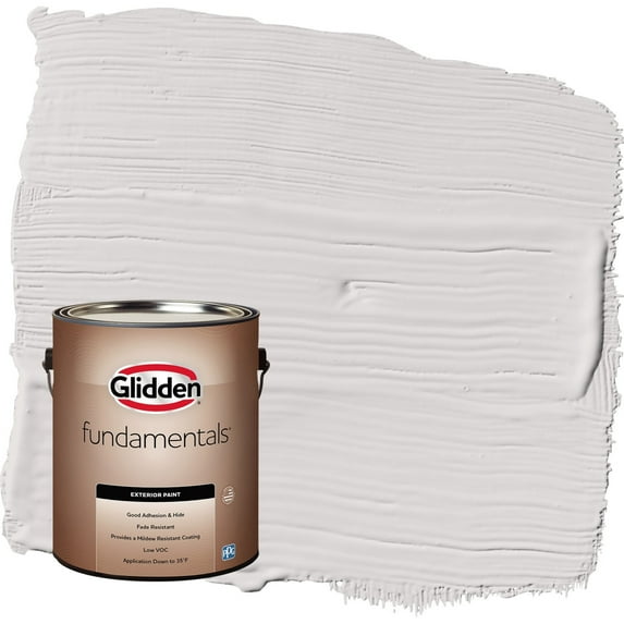 Glidden Fundamentals Go To Gray / Grey Semi-Gloss Exterior Paint, 1 Gallon