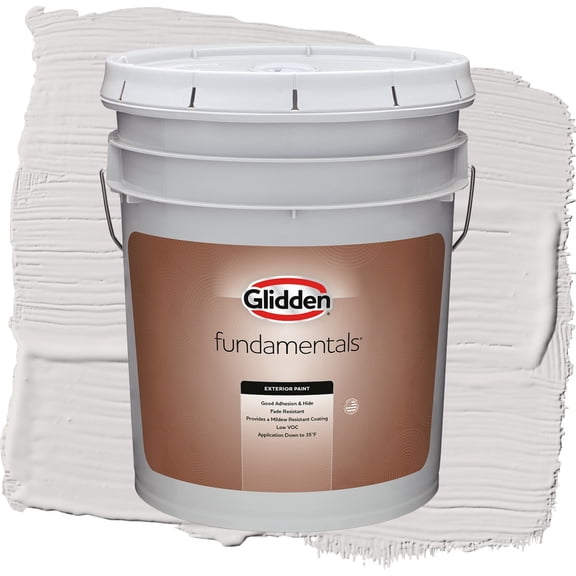 Glidden Fundamentals Go To Gray / Grey, Semi-Gloss Exterior Paint, 5 Gallon