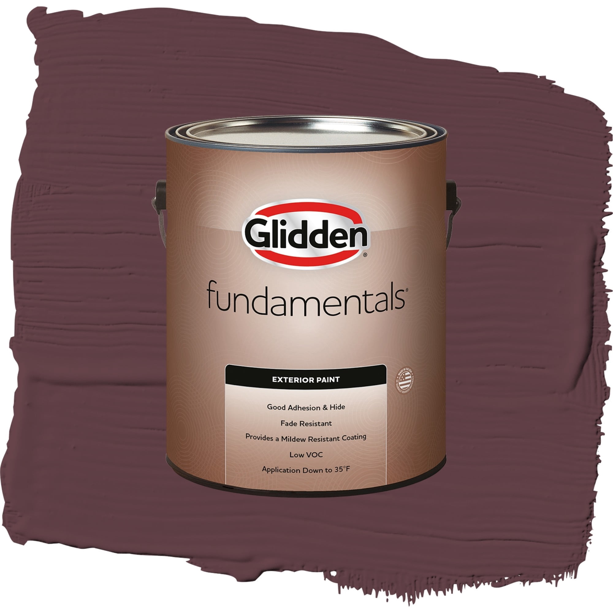 Glidden Fundamentals Gooseberry / Purple, Semi-Gloss Exterior Paint, 1 Gallon