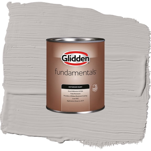Glidden Fundamentals Gray Shadows / Grey, Satin Exterior Paint, 1 Quart