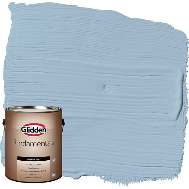 Glidden Fundamentals Exterior Paint Heavenly Blue, Semi Gloss, 1 Gallon