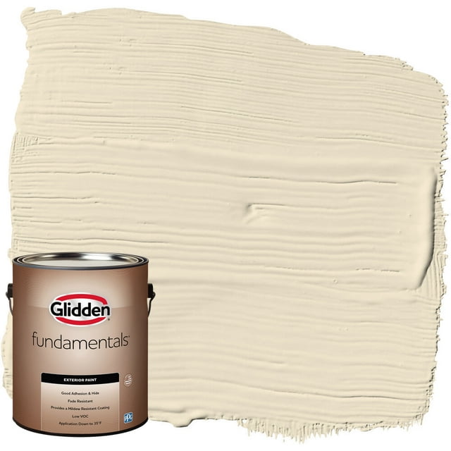 Glidden Fundamentals Exterior Paint Heavy Cream / Beige, Flat, 1 Gallon
