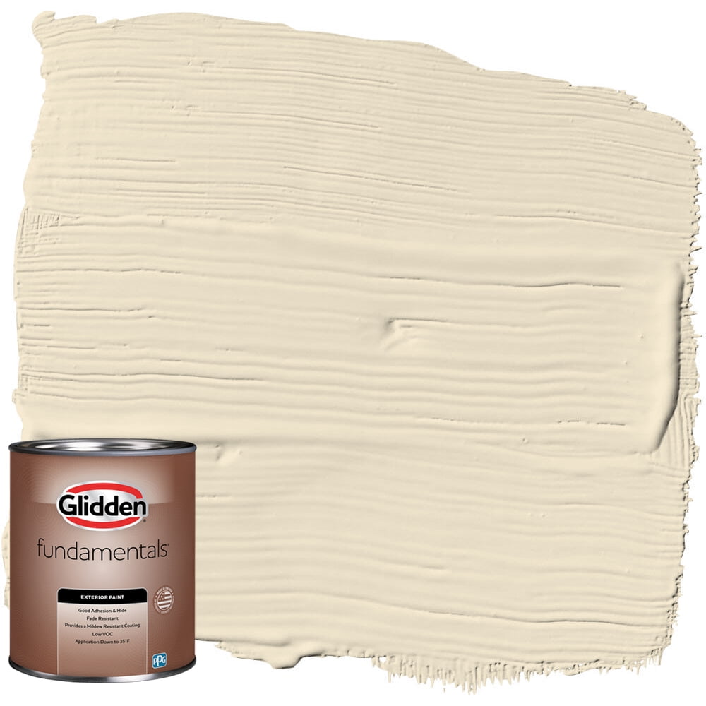 Glidden Fundamentals Exterior Paint Heavy Cream / Beige, Flat, 1 Quart