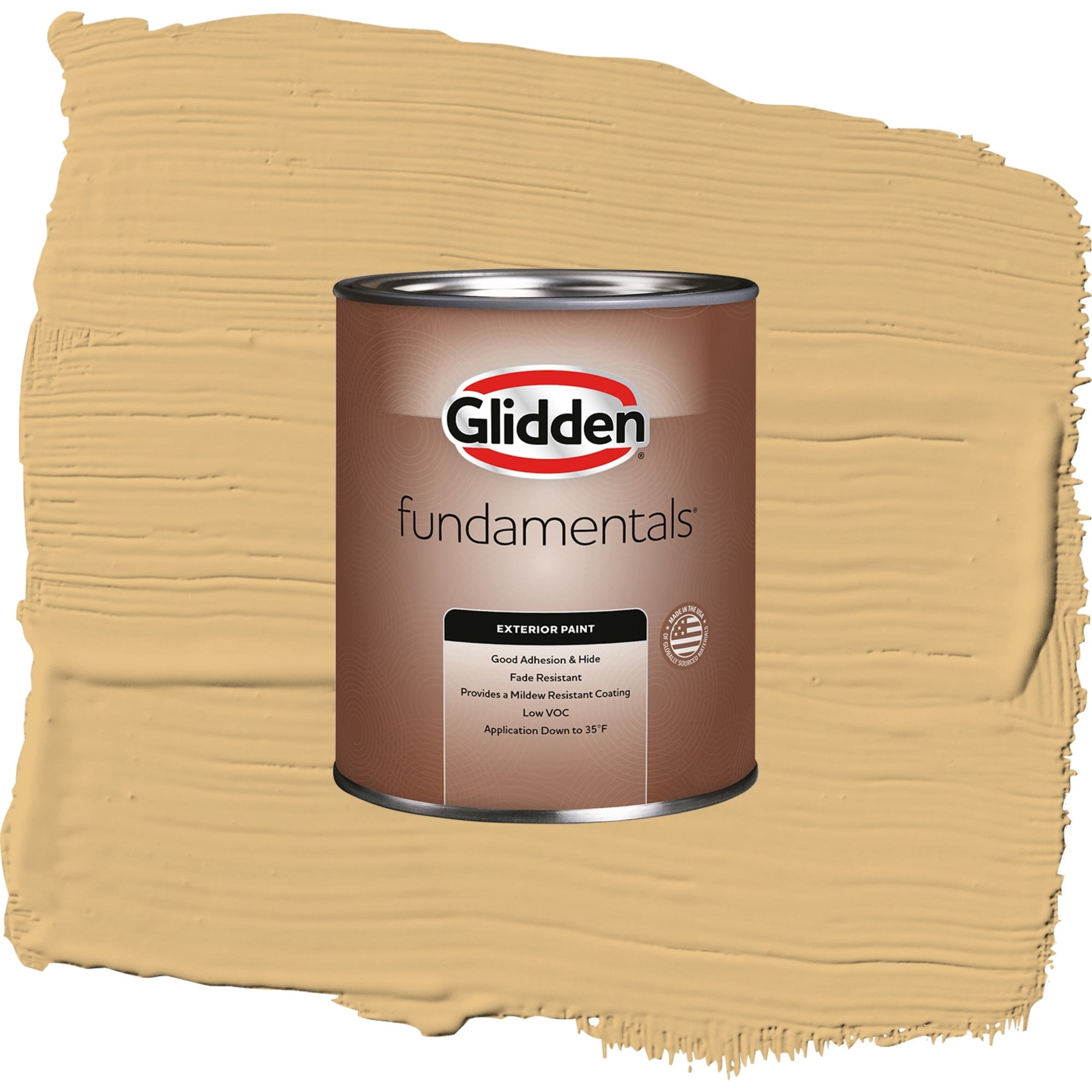 Glidden Fundamentals Honey Bunny / Yellow, Satin Exterior Paint, 1 Quart