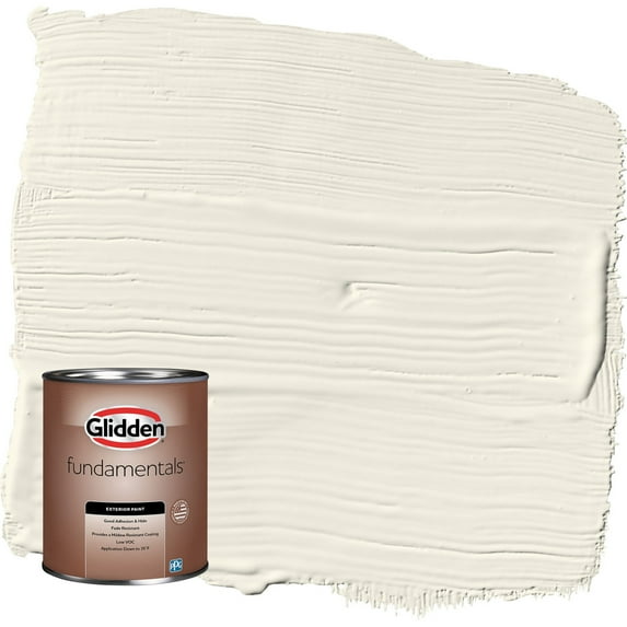 Glidden Fundamentals Horseradish / Beige Satin Exterior Paint, 1 Quart