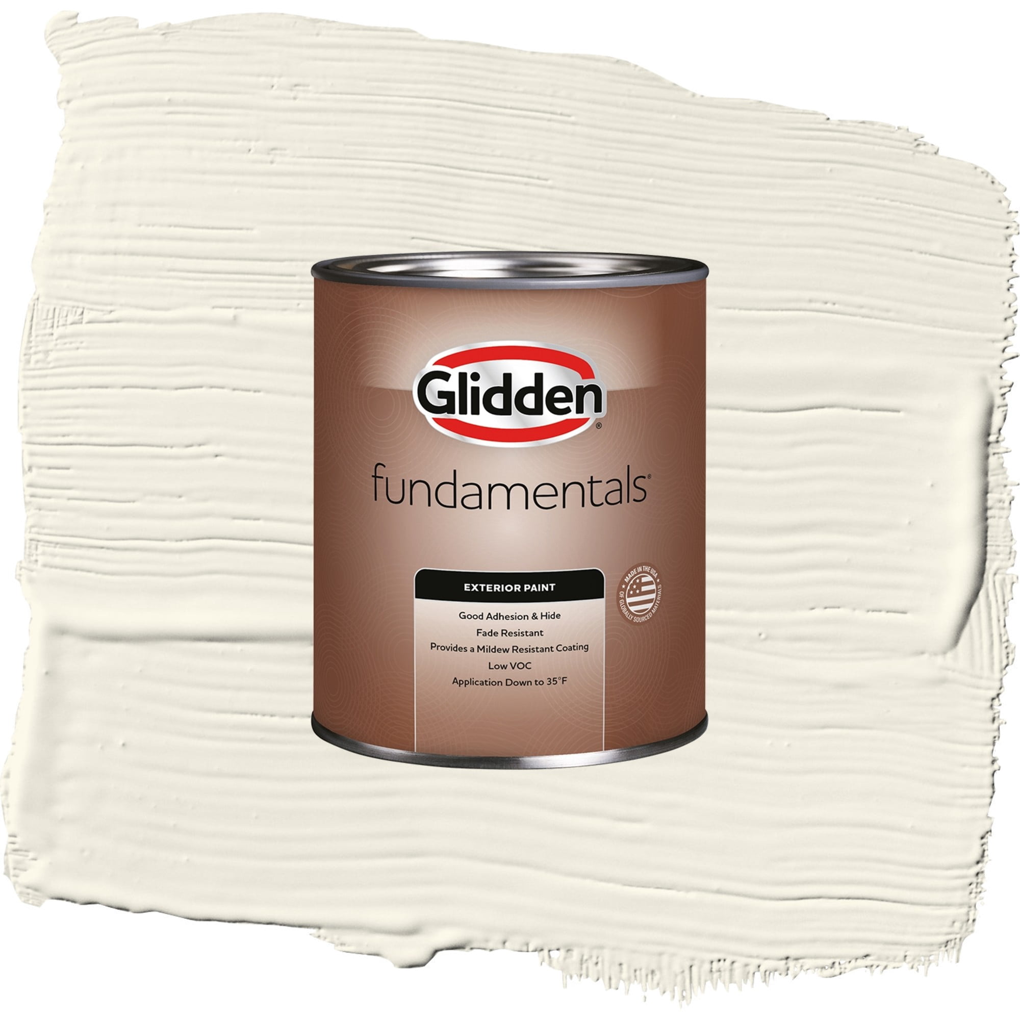 Glidden Fundamentals Horseradish / Beige, Satin Exterior Paint, 1 Quart