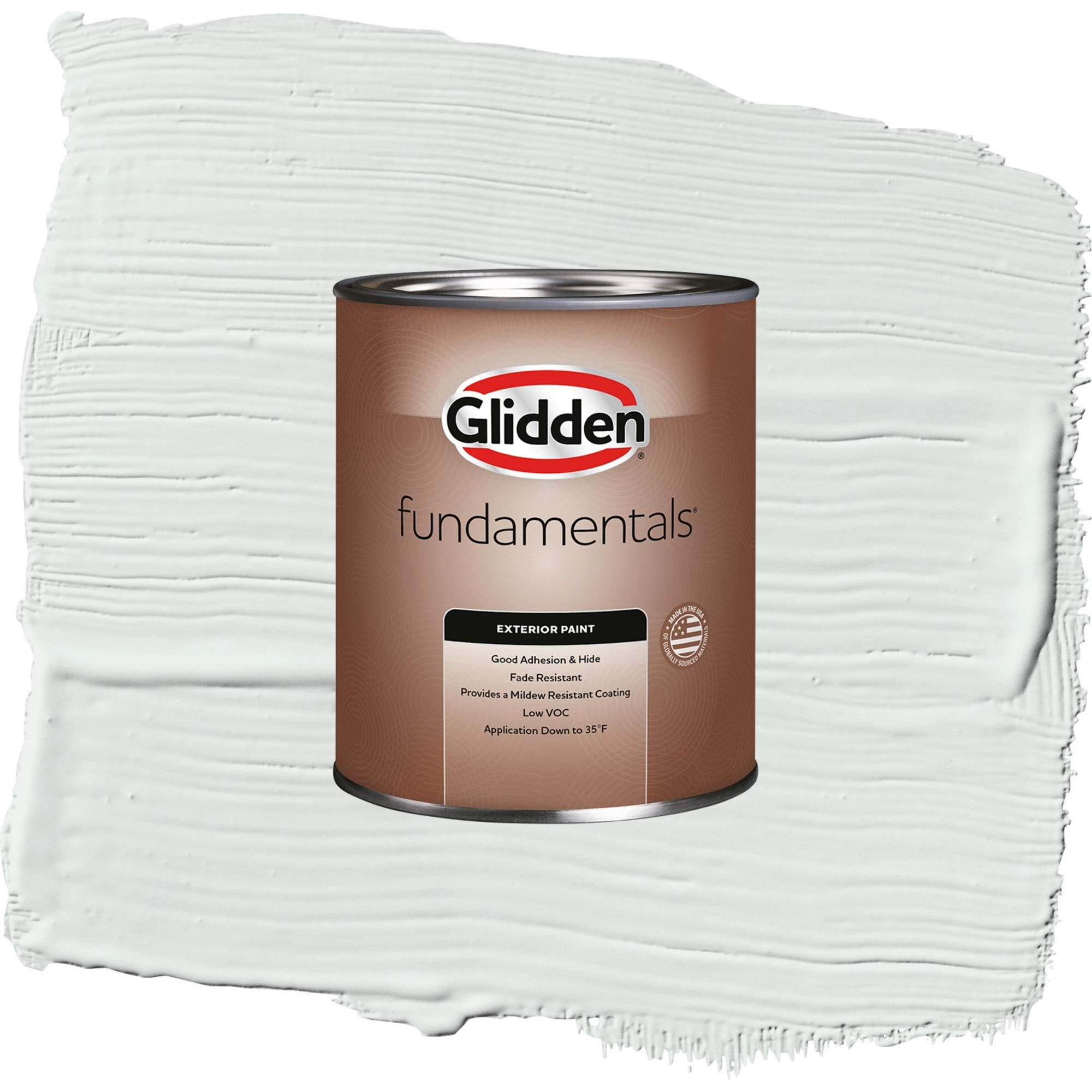 Glidden Fundamentals Icy Bay / Off-White Semi-Gloss Exterior Paint, 1 Quart