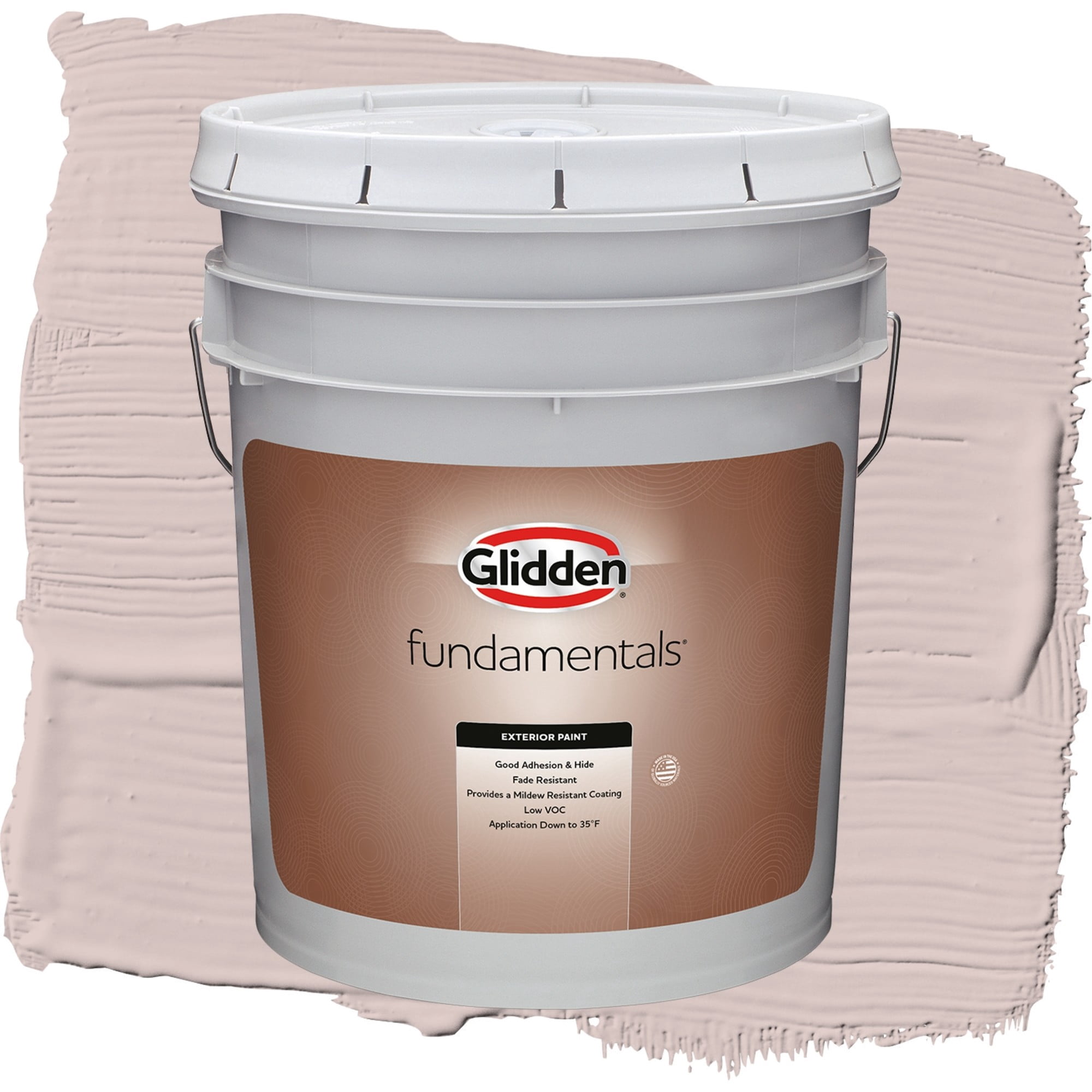 Glidden Fundamentals Just Gorgeous / Pink, Satin Exterior Paint, 5 Gallon