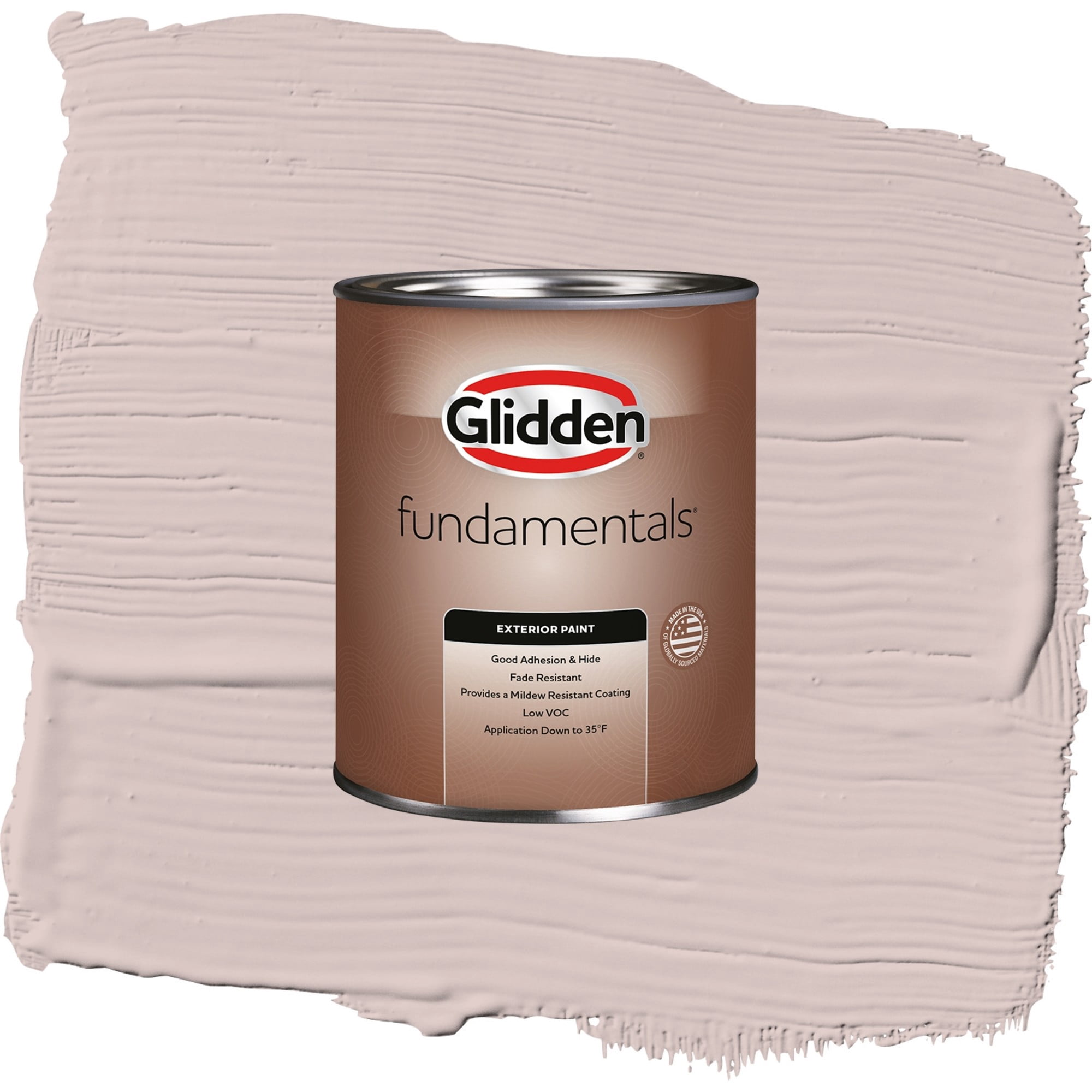 Glidden Fundamentals Just Gorgeous / Pink, Semi-Gloss Exterior Paint, 1 Quart