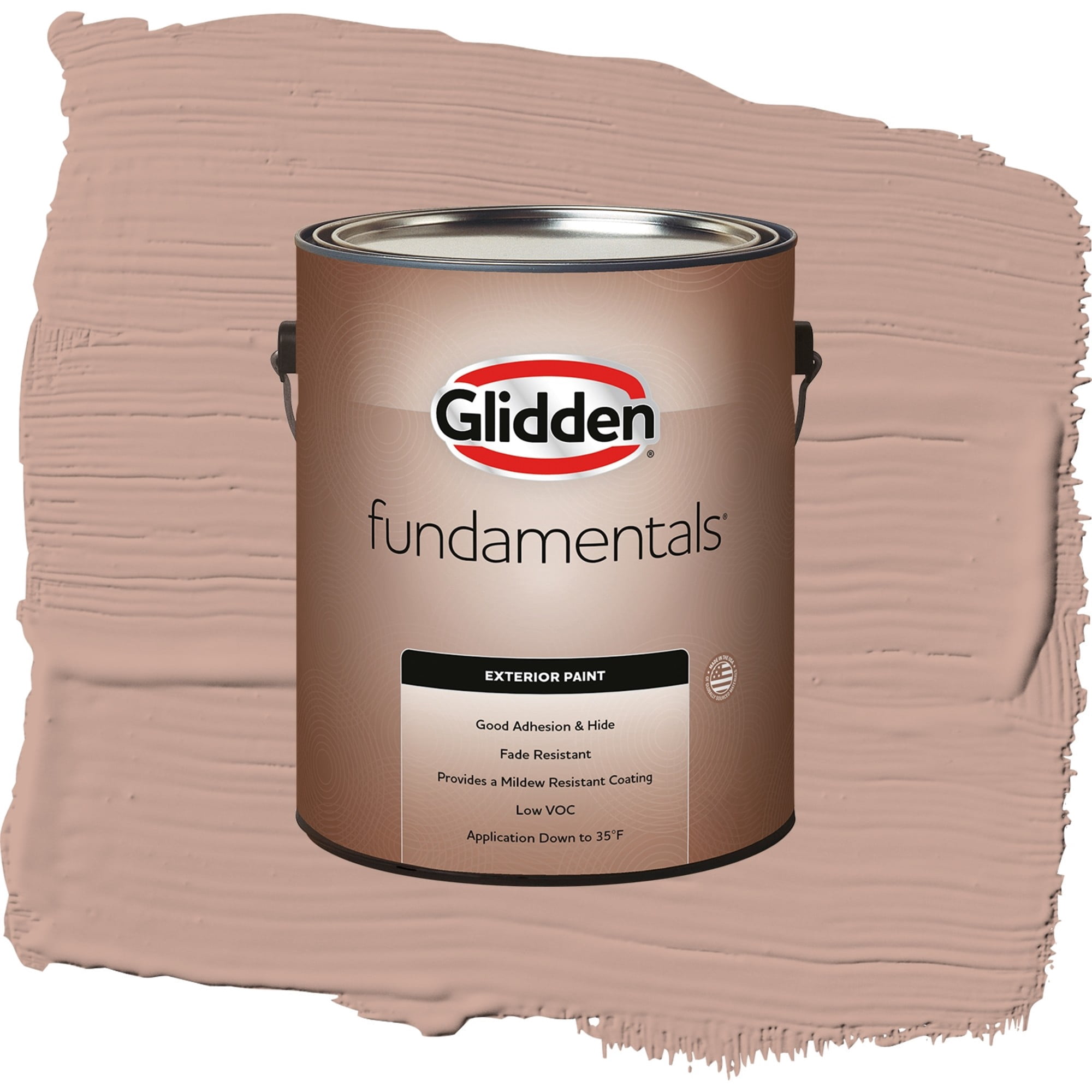 Glidden Fundamentals Just Rosey / Orange, Satin Exterior Paint, 1 Gallon