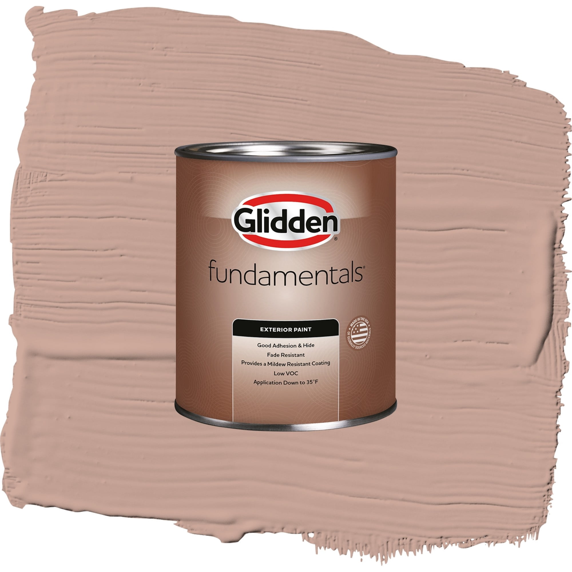 Glidden Fundamentals Just Rosey / Orange, Satin Exterior Paint, 1 Quart
