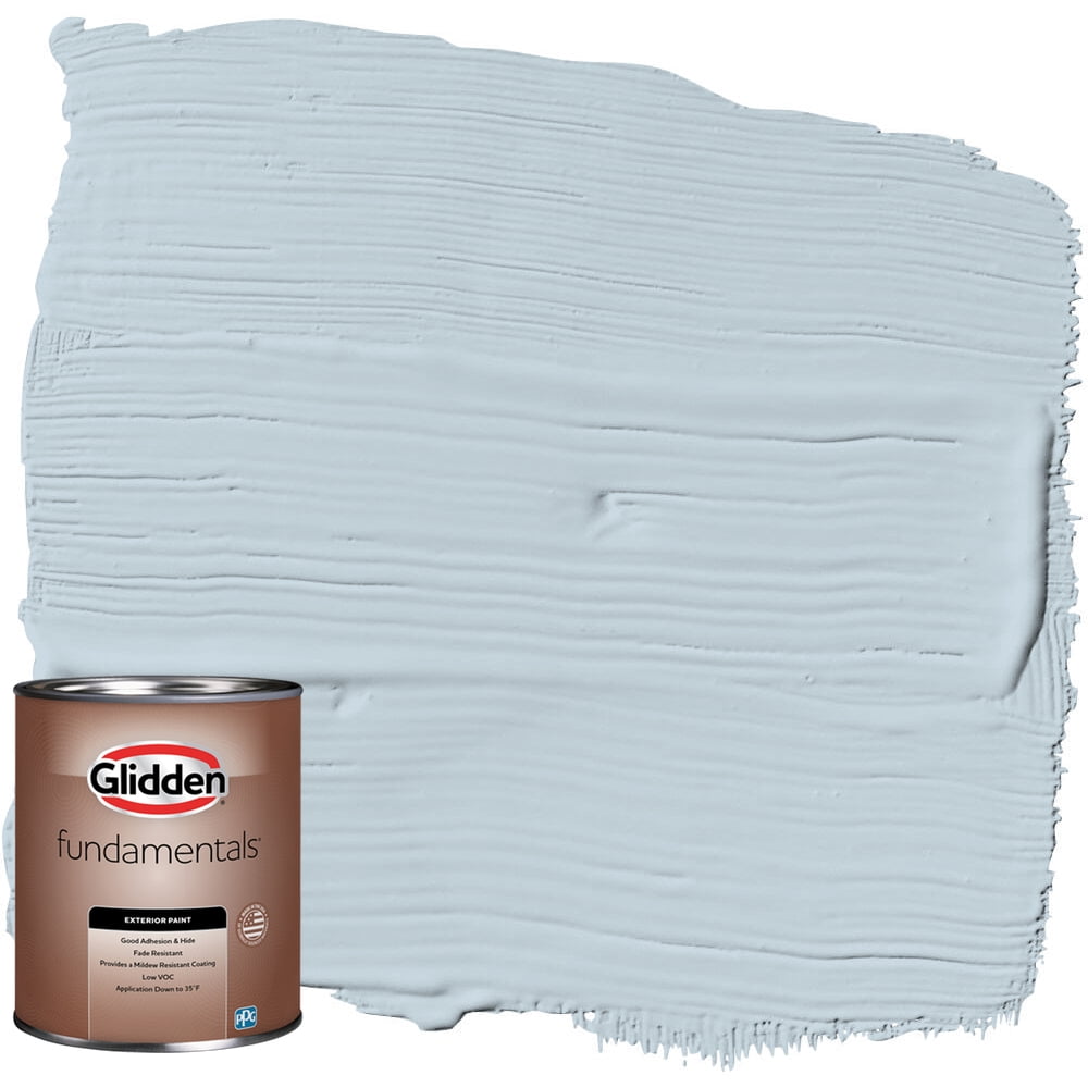 Glidden Fundamentals Exterior Paint Keepsakes / Blue, Flat, 1 Quart