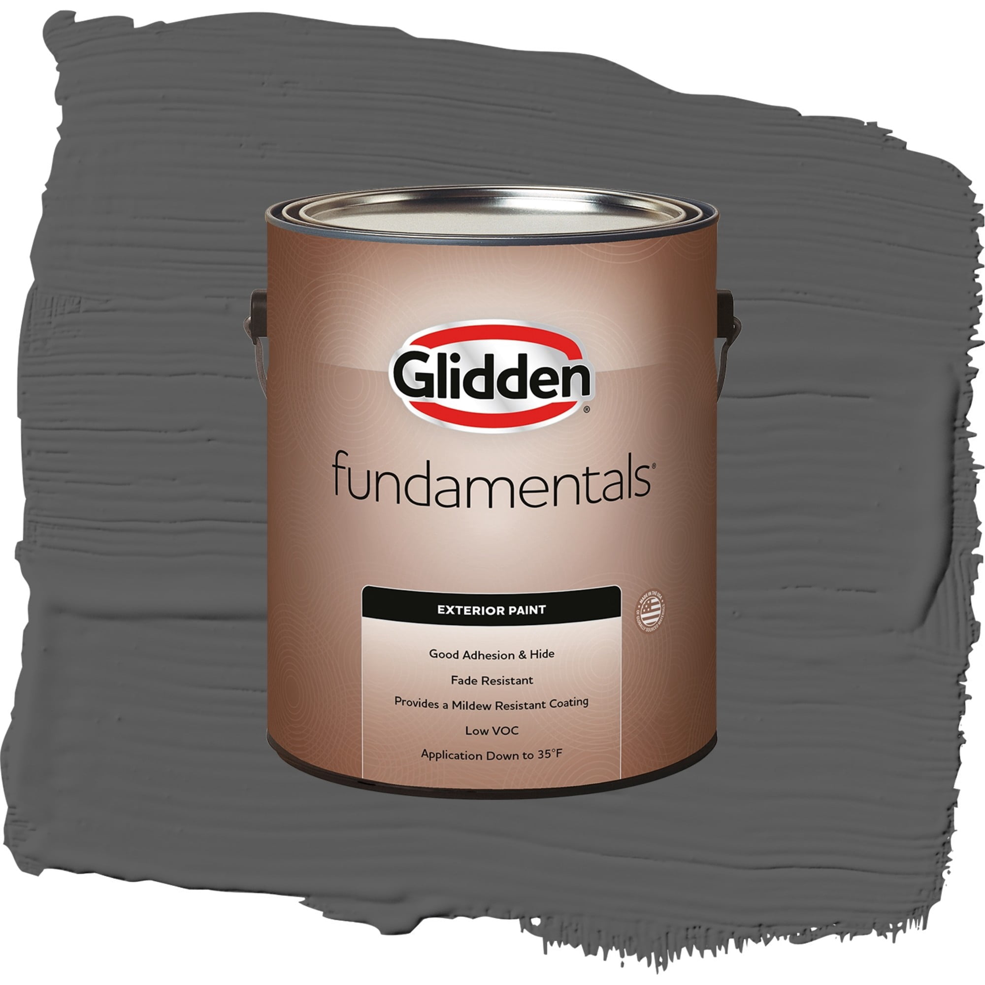 Glidden Fundamentals Knight's Armor Flat Exterior Paint and Primer, 1 Gallon