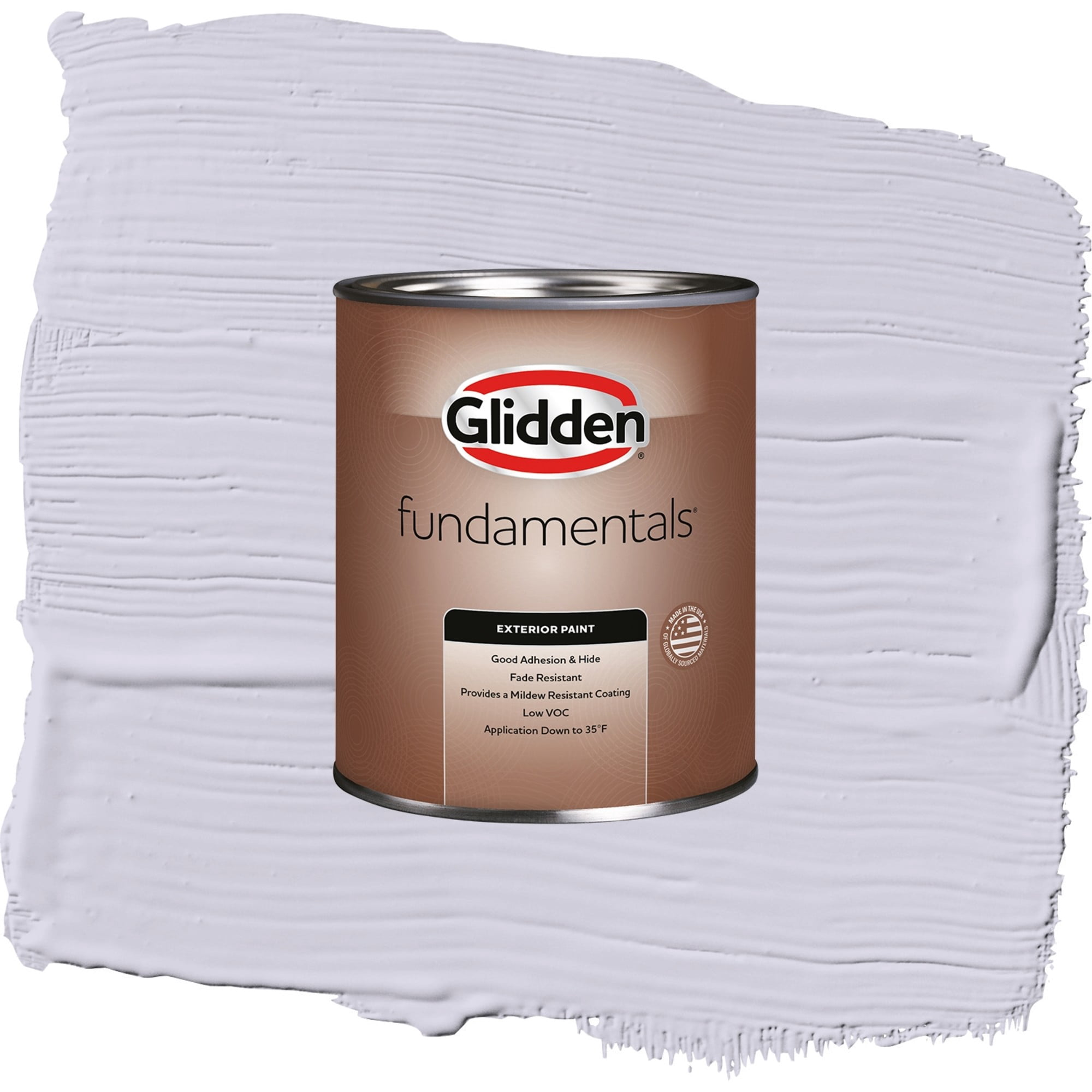 Glidden Fundamentals Lavender Haze / Purple, Flat Exterior Paint, 1 Quart