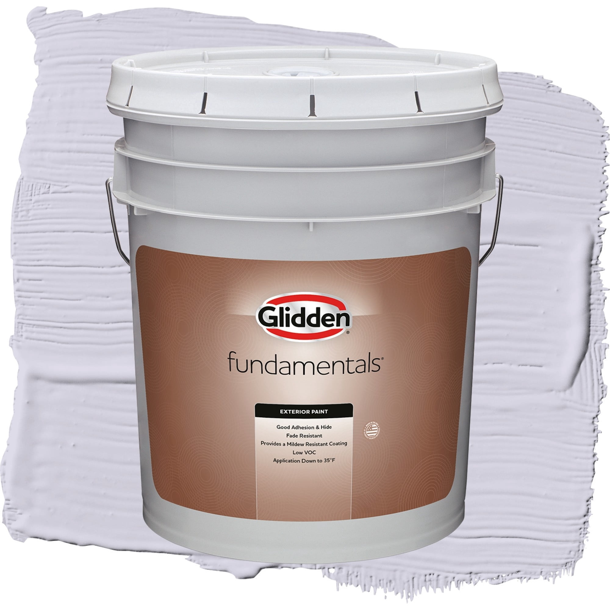 Glidden Fundamentals Lavender Haze / Purple, Flat Exterior Paint, 5 Gallon