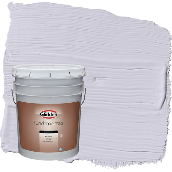 Glidden Fundamentals Lavender Haze / Purple Flat Exterior Paint, 5 Gallon