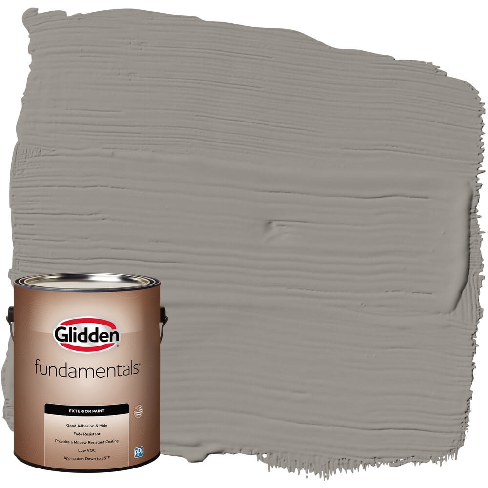 Glidden Fundamentals Exterior Paint Lazy Afternoon / Gray, Flat, 1
