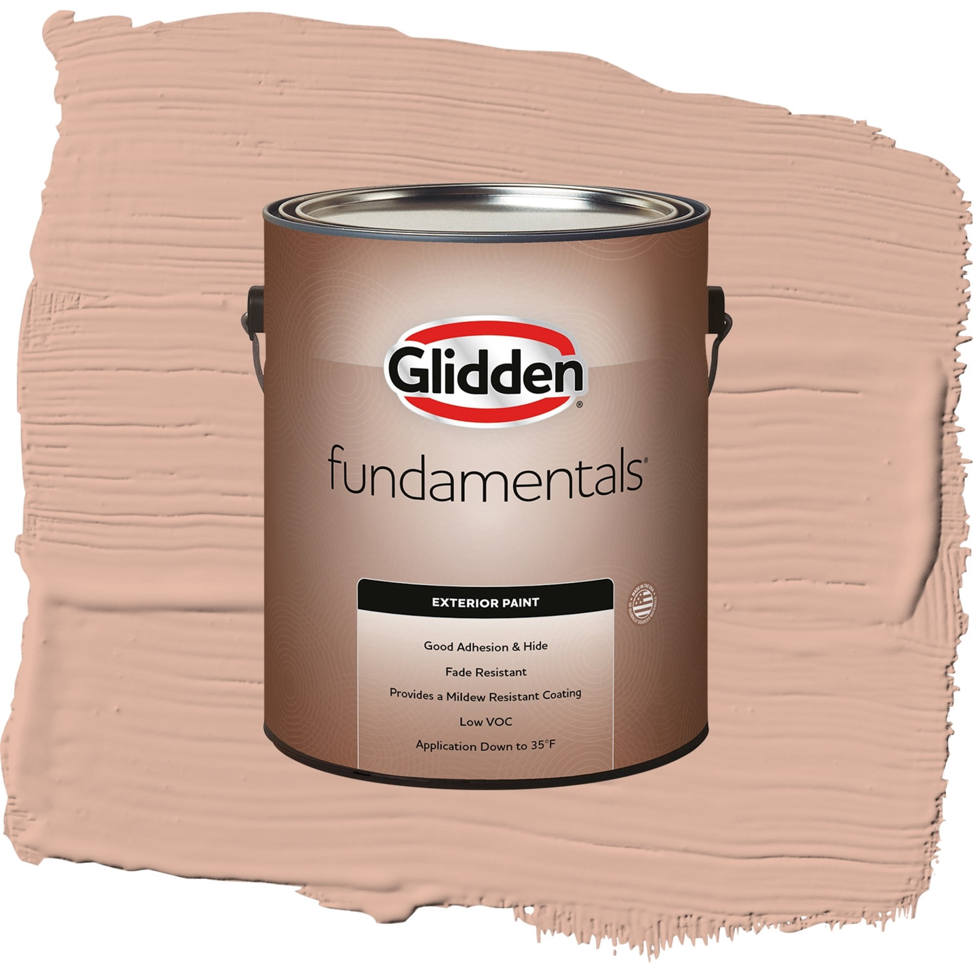 Glidden Fundamentals Lazy Summer / Orange, Satin Exterior Paint, 1 Gallon