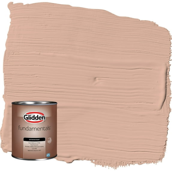 Glidden Fundamentals Lazy Summer / Orange Semi-Gloss Exterior Paint, 1 Quart